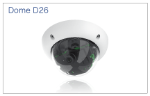 全天候型ドーム型単眼カメラ　MonoDome D26